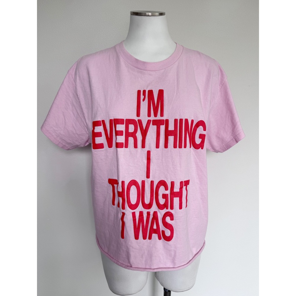 Justin Timberlake Forget Tomorrow World Tour Pink Cropped Graphic T-Shirt Large